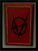 Sims 3 — Brujah clan crest painting v2 by Lady_Dane — showing the Brujah clan crest Painting with a film noir frame