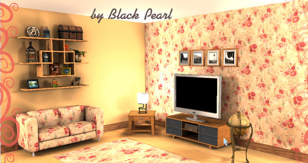 Sims 3 — Honey flowers by Black__Pearl — look beautiful on the curtains, wallpaper and dresses