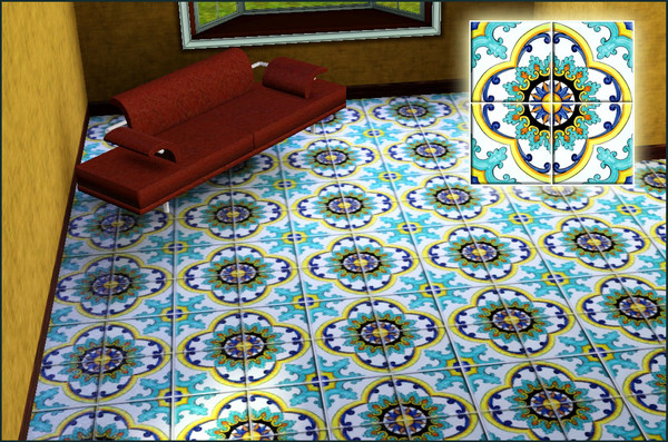 Sims 3 — Floor_ tile_Amalfi Coast2 by saratella — Precious tiles from Amalfitan Coast- NOT recolorable