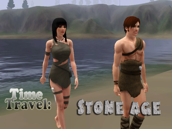 Sims 3 — Stone Age Set by _aya_ — Your sims like to time travel? Or just doing costume parties? Well you're in luck