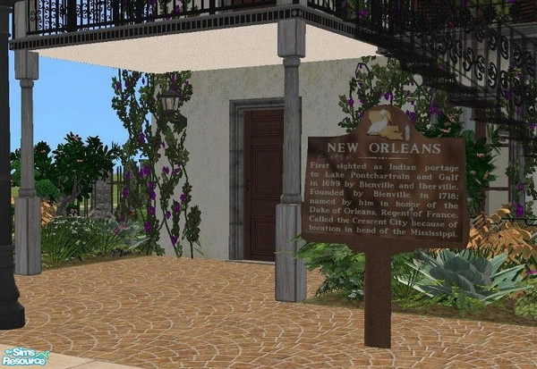Sims 2 — New Orleans Sign by TheNinthWave — Perfect for Mardi Gras! Enjoy! and Happy Mardi Gras! File compressed, since