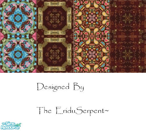 Sims 2 — Lavish Floor Tiles by eriduserpent — Very unique, gorgeous patterns and rich in colour. Designed By The