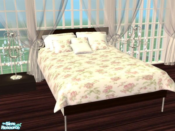 Sims 2 — Once Upon a Bed - Romantic flowers by kibanahnah — Tired of incomfortable and oh-so commun beddings? Craving the