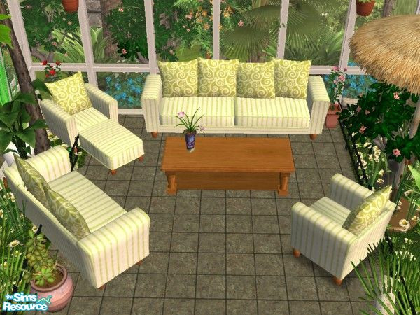 Sims 2 — \'Verde\' Living Room Set by carrie8abug — Green recolor of Holy Simoly\'s \'Arizona\' set. 