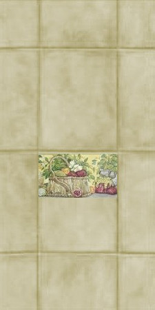 Sims 3 — Wall_country_kitchen_veg_grey_1 by drib_ydal — A set of 2 wallpaper styles with veg border on grey tiles to