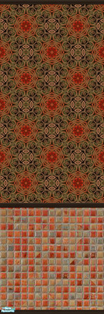 Sims 2 — Orient Express 10 by drouinr — The beauty of these Asian-inspired wall coverings is achieved through the