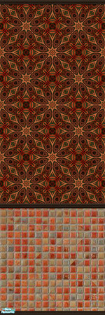 Sims 2 — Orient Express 19 by drouinr — The beauty of these Asian-inspired wall coverings is achieved through the