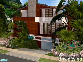 Sims 2 — Tropicana *Furnished* by ayyuff — 3x3 fully furnished house with underground garage,2