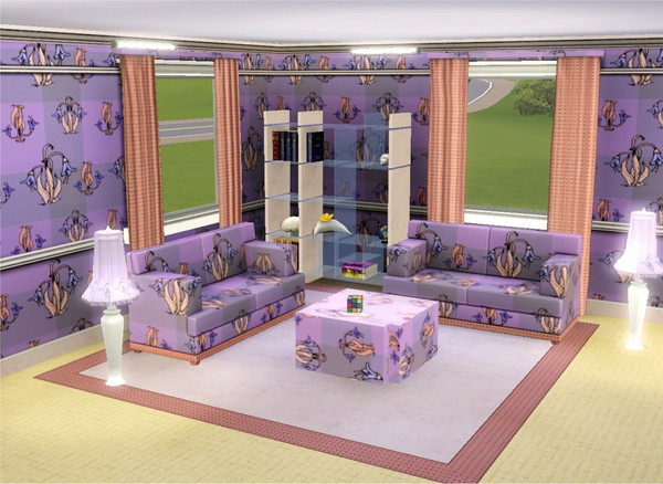 Sims 3 — marcorse_nodding bells pattern by marcorse — A scatter pattern, using clumps of nodding bluebells as the focus..