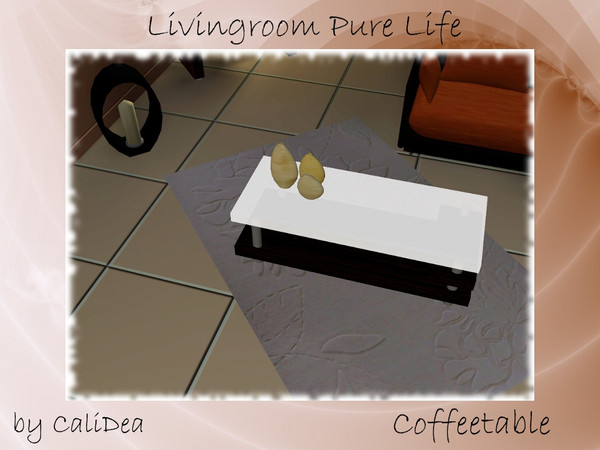 Sims 3 — Livingroom Pure Life Coffeetable by CaliDea — Livingroom Pure Life Coffeetable by CaliDea TSR