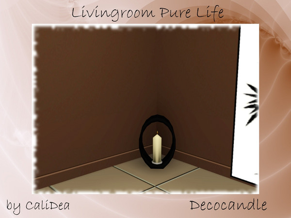 Sims 3 — Livingroom Pure Life Decocandle by CaliDea — Livingroom Pure Life Decocandle by CaliDea TSR