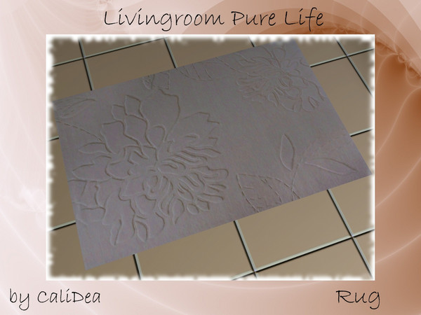 Sims 3 — Livingroom Pure Life Rug by CaliDea — Livingroom Pure Life Rug by CaliDea TSR