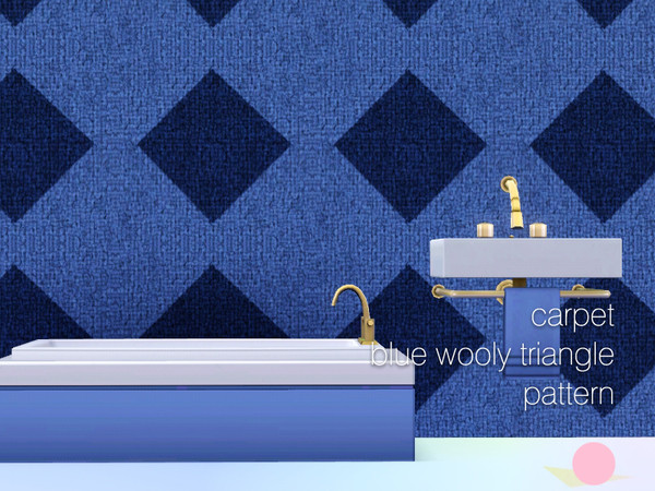 Sims 3 — Blue Wooly Triangle Carpet Pattern by DOT — Blue Wooly Triangle Carpet Pattern by DOT of The Sims Resource