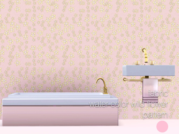 Sims 3 — Water Color Wild Flower Pattern by DOT — Water Color Wild Flower Pink Pattern by DOT of The Sims Resource
