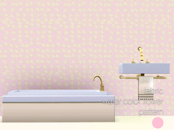 Sims 3 — Water Color Flower Pattern by DOT — Water Color Flower Pink Pattern by DOT of The Sims Resource