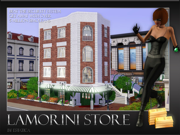 Sims 3 — Lamorini Store by estatica — They say this jewelry store hides the most invaluable gems and metals in all the