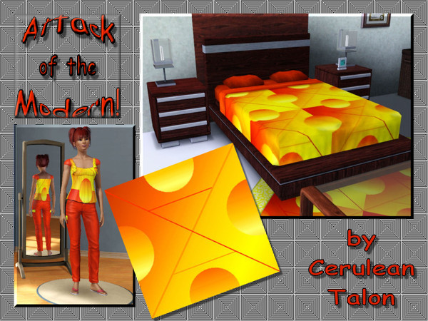 Sims 3 — Attack of the Modern 1 by Cerulean Talon — A modern geometric explosion of excitement and colors that include
