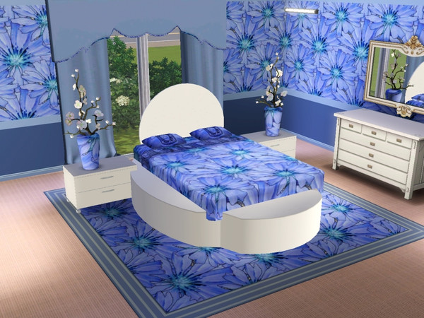 Sims 3 — marcorse_candytuft pattern by marcorse — A pretty, floral pattern in the big and bold vein . . . this time blue