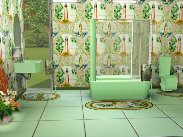 Sims 3 — marcorse_lighthouse pattern by marcorse — A pattern with a nautical theme of lighthouses and sea grass.