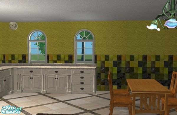 Sims 2 — Glass Mosaic-Wall Set - Wall 06 by allison731 — Cost:8. Theme:high gloss.
