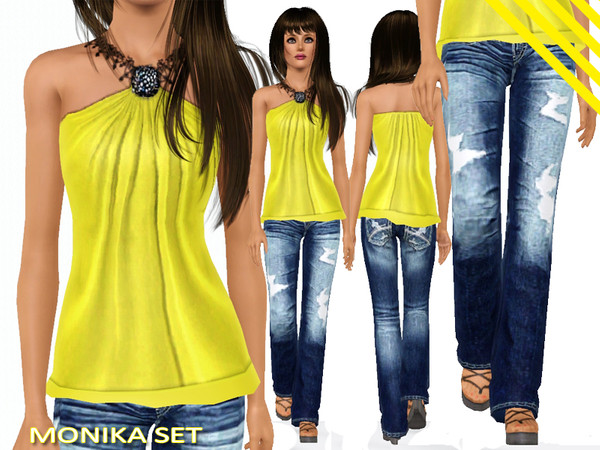 Sims 3 — Monika by simseviyo — New set for your nice ladies :) Top mesh by lianaa