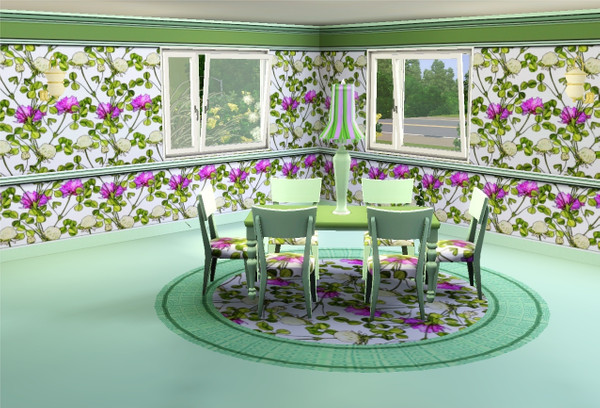 Sims 3 — marcorse_in clover pattern by marcorse —  You will find a meadow of white and strawberry clovers in this