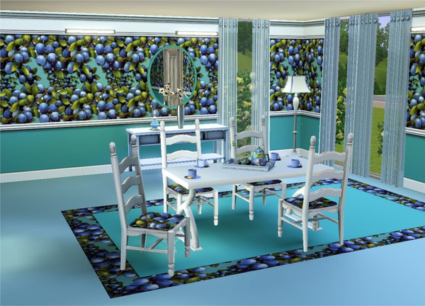 Sims 3 — marcorse_bluberries pattern by marcorse — Big, fat bunches of sweet and juicy blueberries in an allover, repeat