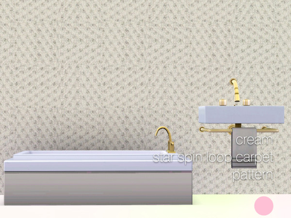 Sims 3 — Cream Star Spin Loop Carpet Pattern by DOT — Cream Star Spin Loop Carpet by DOT of The Sims Resource