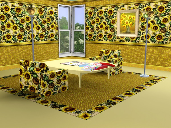 Sims 3 — marcorse_sun shower pattern by marcorse — An absolute shower of sunflowers in this bright and happy pattern.