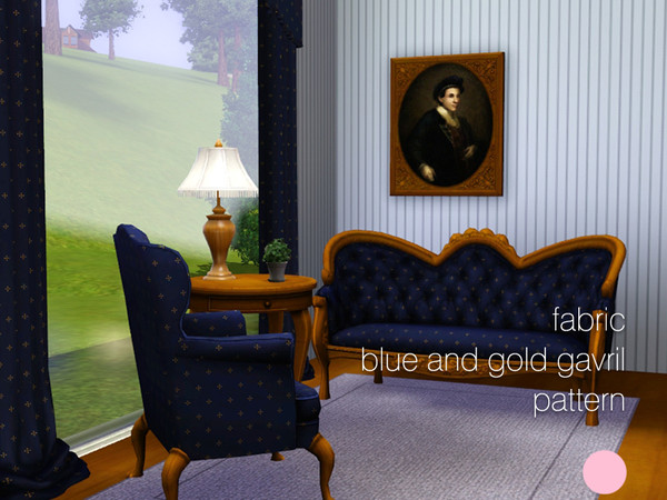 Sims 3 — Blue And Gold Gavril Pattern by DOT — Blue And Gold Gavril by DOT of The Sims Resource