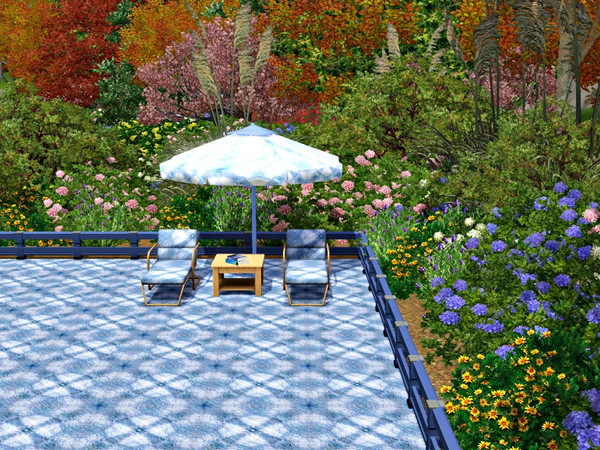 Sims 3 — marcorse_windmill tile pattern by marcorse — A 'busy' stone tile pattern with a stylised windmill-blade motif