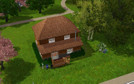 Sims 3 — Cute and Quaint by katekone — This cute little house is situated on a small lot. It has a loft bedroom that