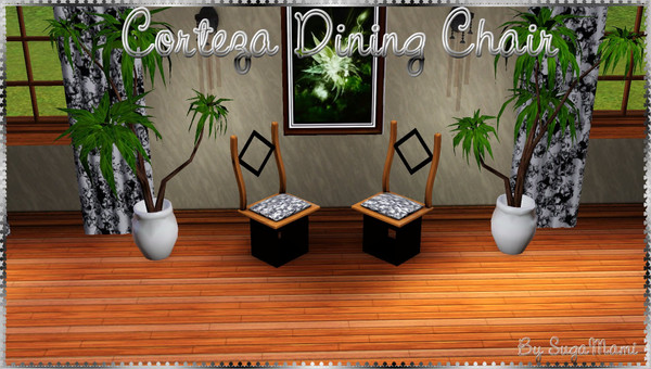 Sims 3 — Corteza Dining Chair by sugamami — By SugaMami