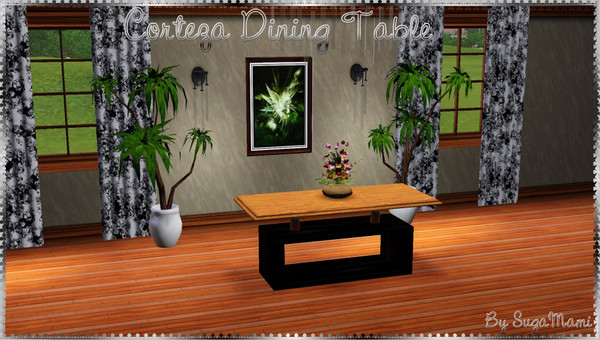 Sims 3 — Corteza Dining Table by sugamami — By SugaMami