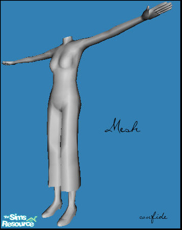 Sims 2 — Mesh_ConfideElderMode2_mar08 - New Mesh by confide — Includes fat morph.