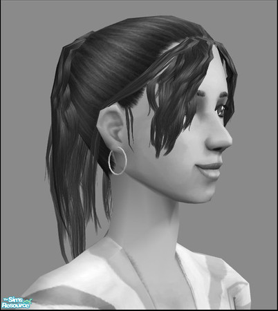 Sims 2 — Curly Ponytail 3 - MESH by sim_man123 — Mesh file for my Curly Ponytail 3. REQUIRES at least one recolor to show