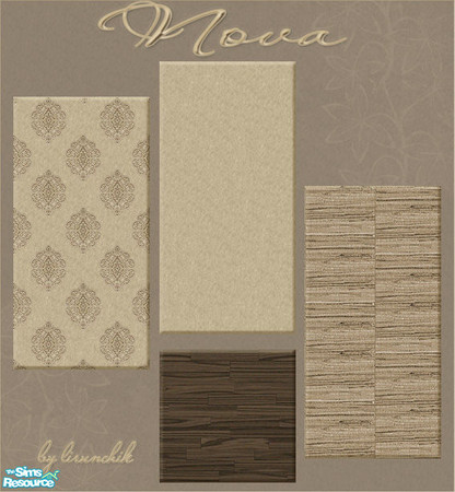Sims 2 — Nova by lirunchik — Modern natural wallpapers and floor. It\'s perfect for living room, bedroom, dining etc. All