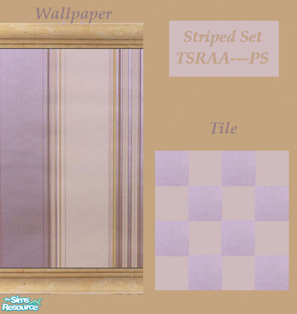 Sims 2 — Striped One by wb_rumor — Striped Wallpaper and Tile in purple TSRAA---PS