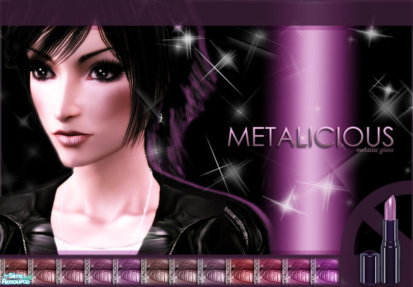 Sims 2 — Metalicious Set - 12 by kyna987 — Metalicious, a set of 12 metallic lip-glosses for your sims. Hope you\'ll like