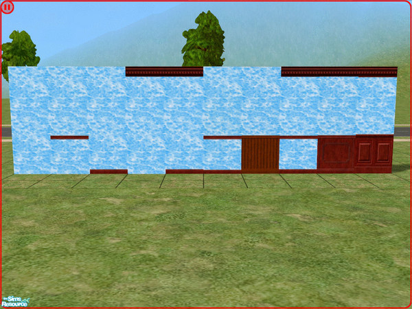 Sims 2 — Cool Waters Dark trim Collection by DaDebbil — A collection of relaxing blue wallpapers in various levels of