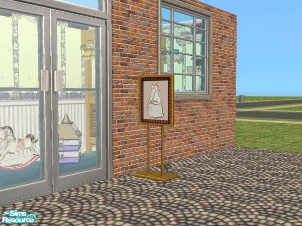 Sims 2 — Floor Sign Set 3 - 1 by schweighsr — Tired of the same old shop signs? Well, there are plenty of new options on