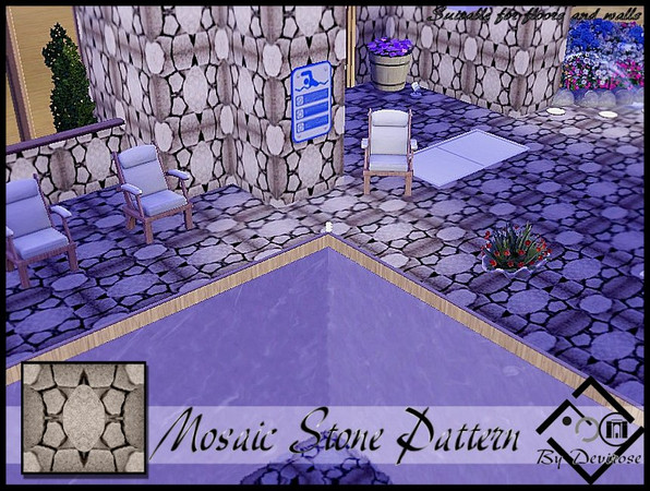 Sims 3 — Mosaic Stone by Devirose — by Devirose TSRSA