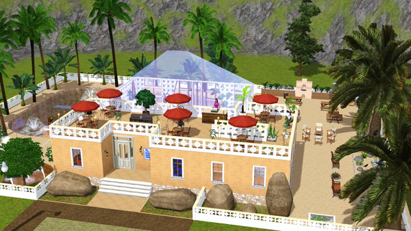Sims 3 — Freizeit Spa Mediteran by Luziferia2 — Selbst Sims die sich keinen Urlaub leisten koennen, erholen hier fast wie