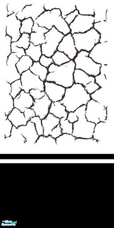 Sims 2 — Blk/Wht Walls - Cracks by tdyannd — One of five walls in my Blk/Wht Walls Set.