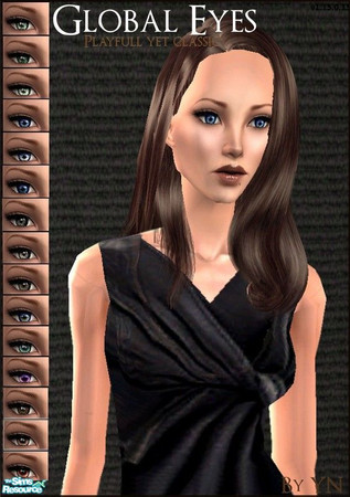 Sims 2 — GlobalEyes - Playfull yet Classic by Anniej — So these are my first eyes, EVER made :-) There are 15 diffrent