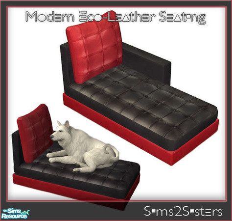 Sims 2 — Modern Eco-Leather Seating - Pet Bed by sims2sisters — Pet Bed. This file will not show in game without