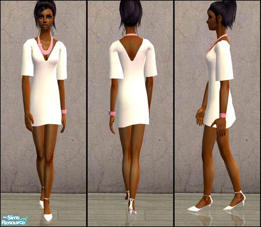 Sims 2 — MESH_Aleeza_dressalphajewellery  by Aleeza — A new mesh with alpha editable necklace and bracelet for adult