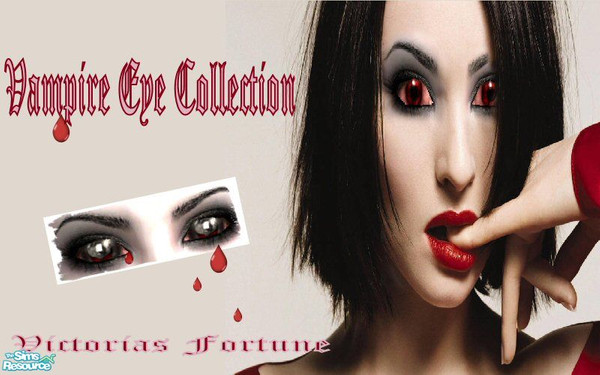 Sims 2 — VF Vampire Eye Collection by fortunecookie1 — Here are some serious deviations from my normal eyes. Specially