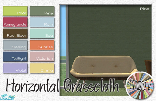 Sims 2 — Studio K Horizontal Grasscloth_03 by StudioKhagerks — 