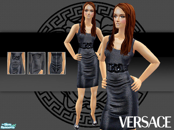 Sims 2 — Versace Fall Winter 2007 Part 2 by lemonloveshane — Three gorgeous black dresses designed by Donatella Versace